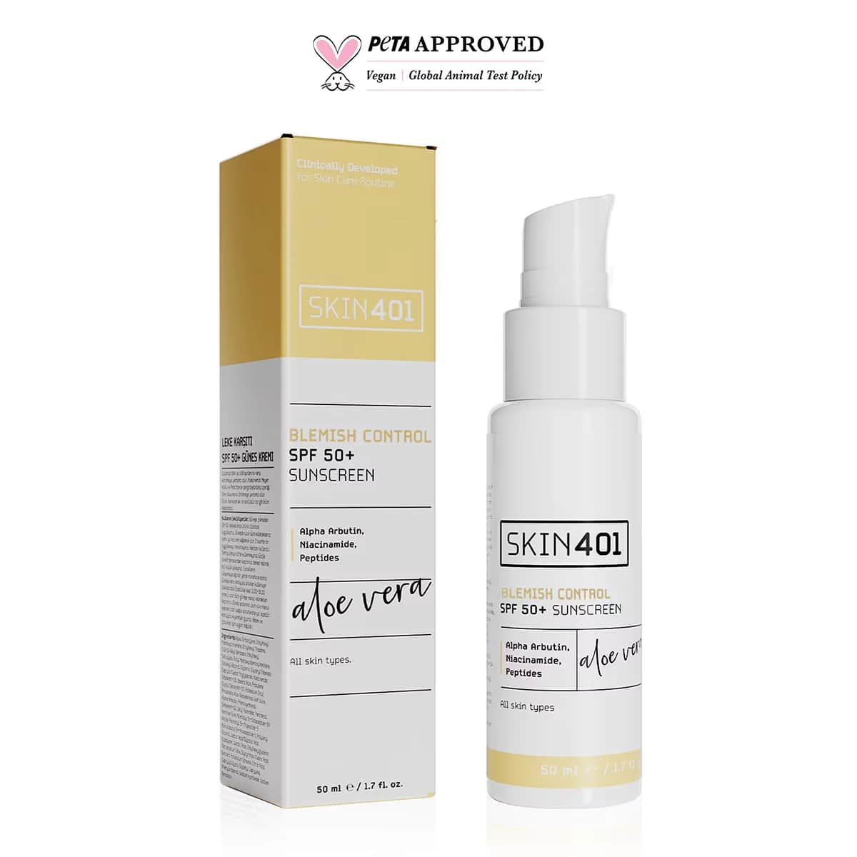 Солнцезащитный крем Skin401 для контроля blemish SPF 50 50 мл