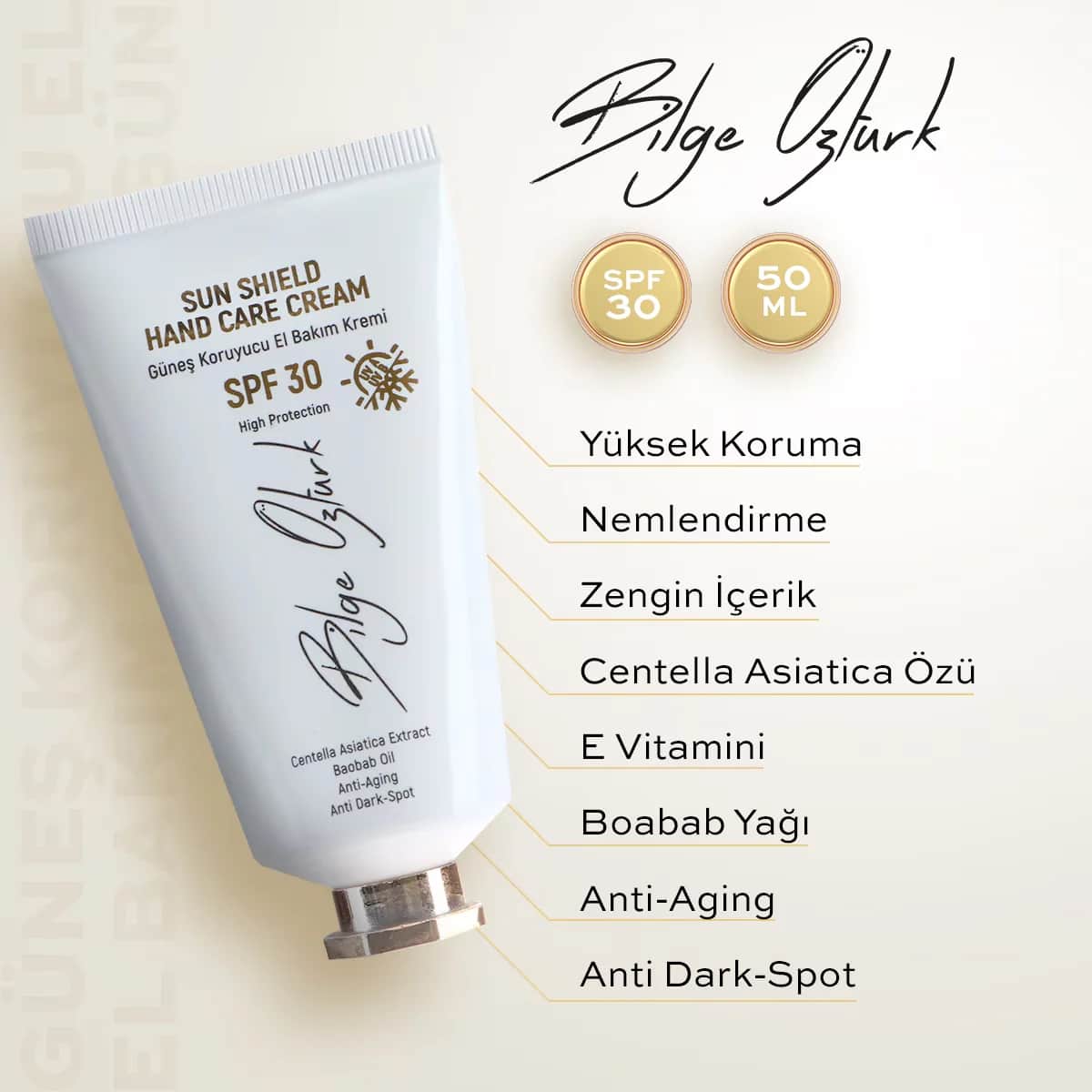Крем для рук с защитой от солнца SPF30 50 мл от Bilge Öztürk