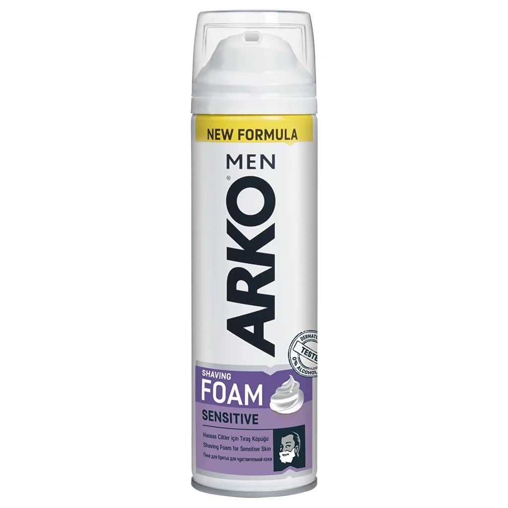 Пена для бритья Arko Men Sensitive 200 мл - с алоэ вера и лавандой