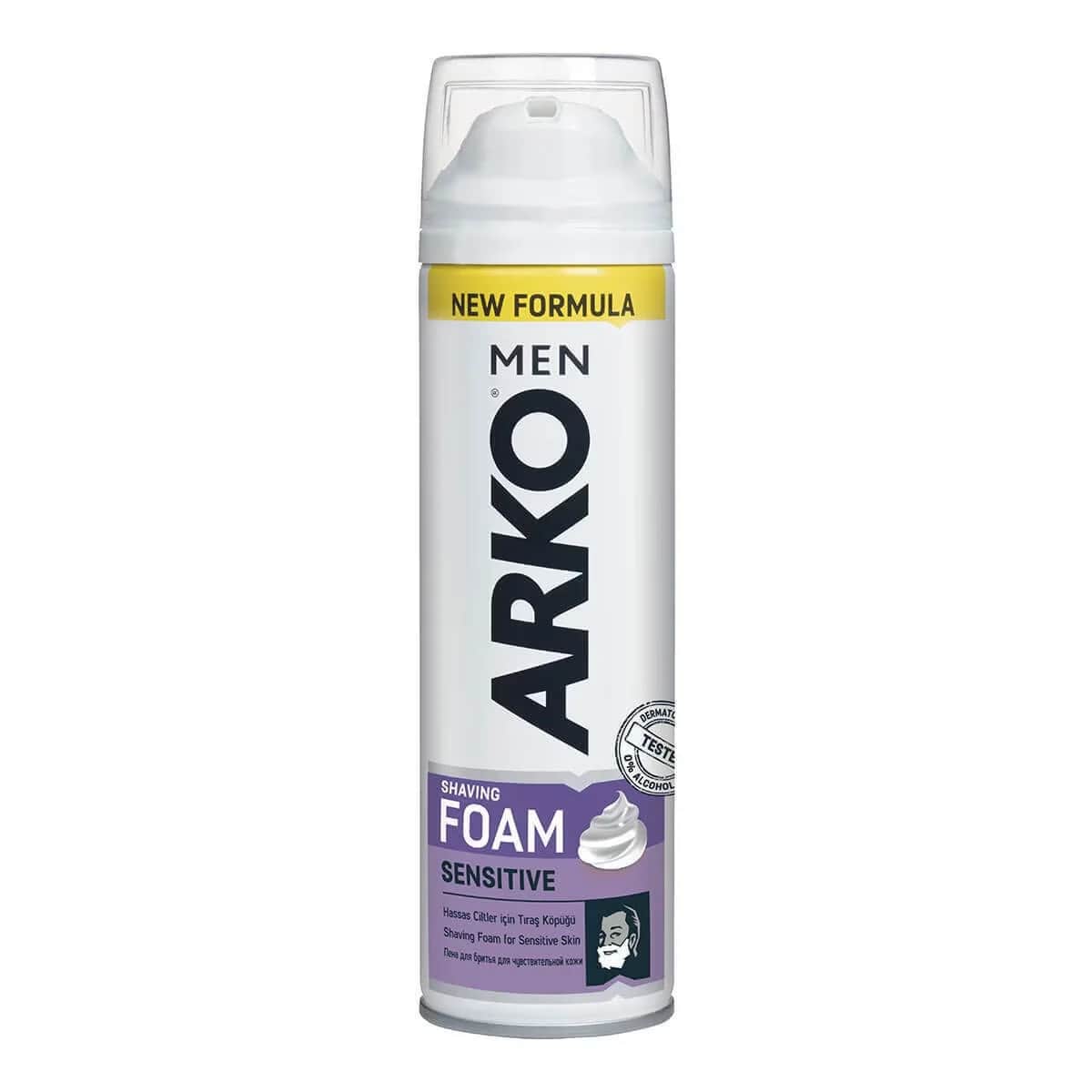 Пена для бритья Arko Men Sensitive 200 мл - с алоэ вера и лавандой