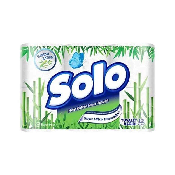 Туалетная бумага Solo из бамбука 12 рулонов