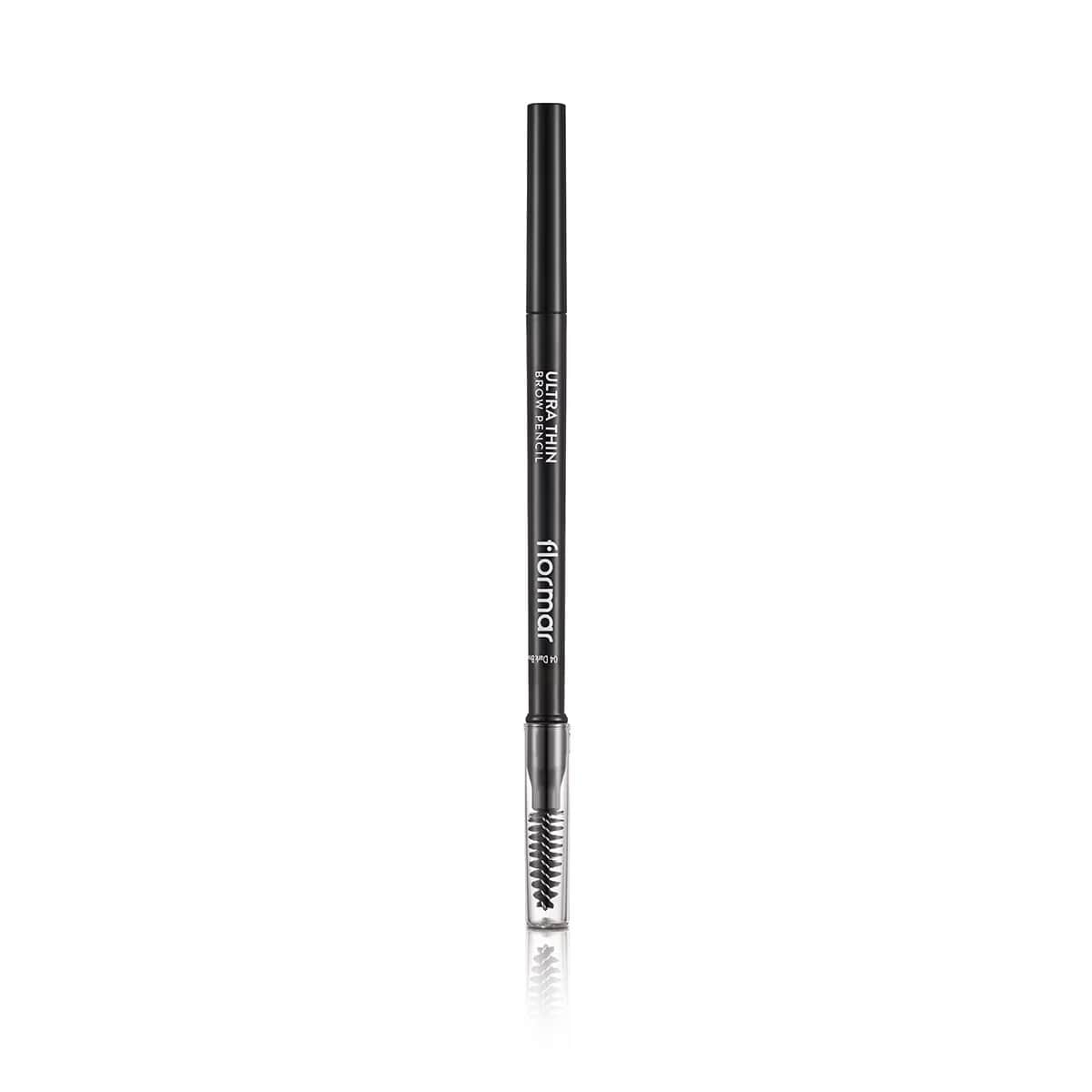 Карандаш для бровей Flormar Ultra Thin с тонким наконечником и щеточкой 004 темно-коричневый