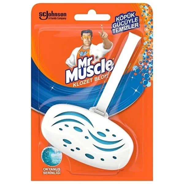 Блок для унитаза Mr. Muscle Ocean Cool - 40 г освежающий пенный очиститель