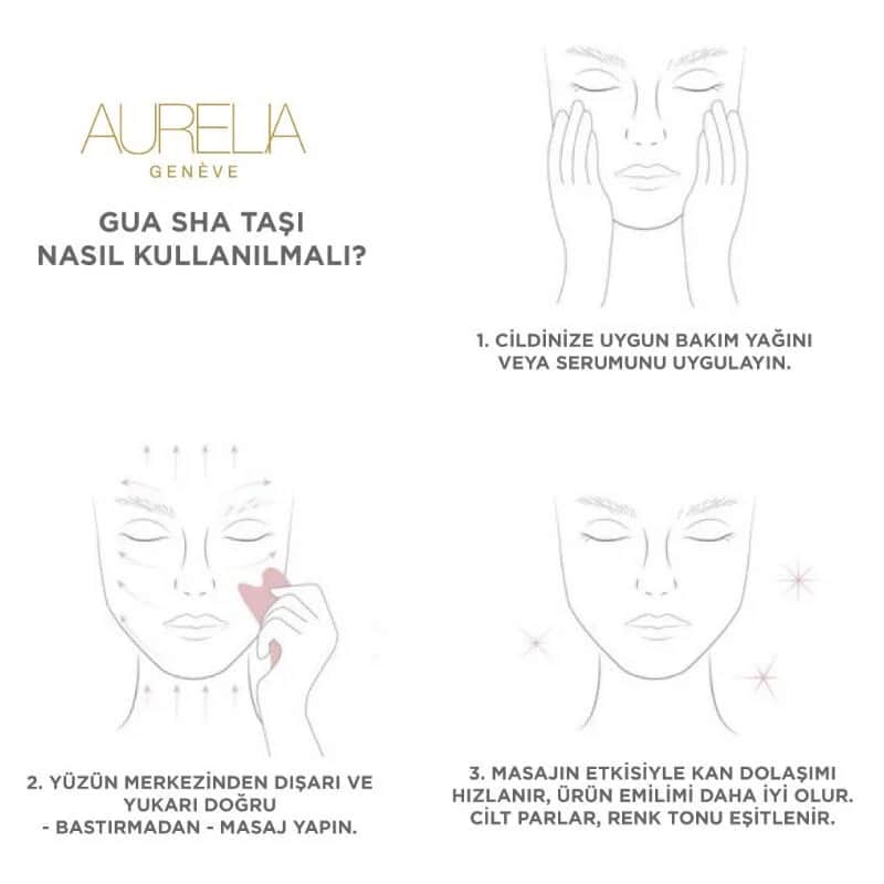 Гуаша камень для массажа лица из нефрита Aurelia Geneve