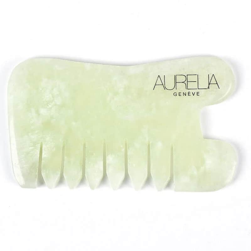 Гуаша камень для массажа лица из нефрита Aurelia Geneve