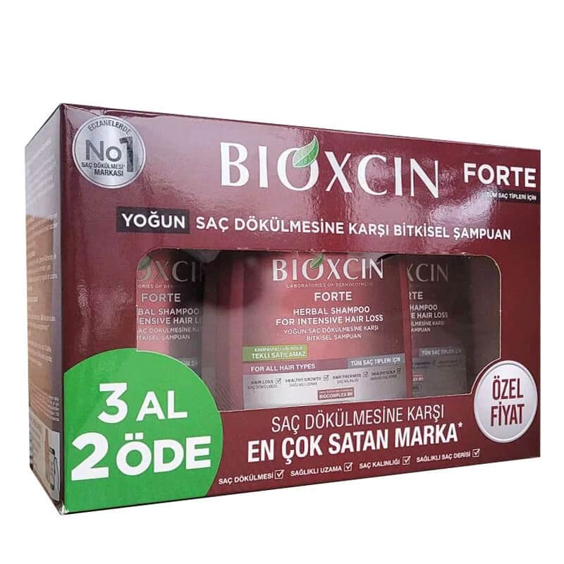 Шампунь Bioxcin Forte для интенсивного выпадения волос 3 x 300 мл