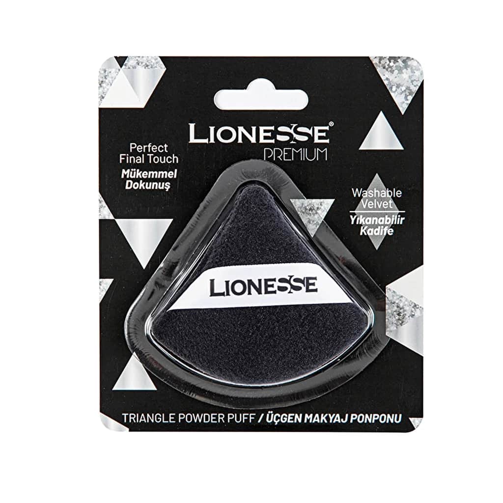 Помпон для макияжа Lionesse треугольный для ровного нанесения тонального крема