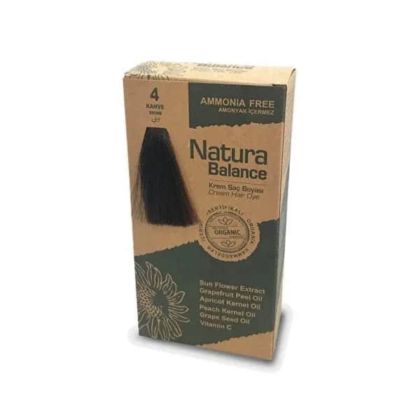 Крем-краска для волос Natura Balance Коричневый 4 1 шт