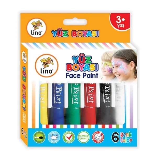 Краски для лица Lino 6 шт. (моющиеся)
