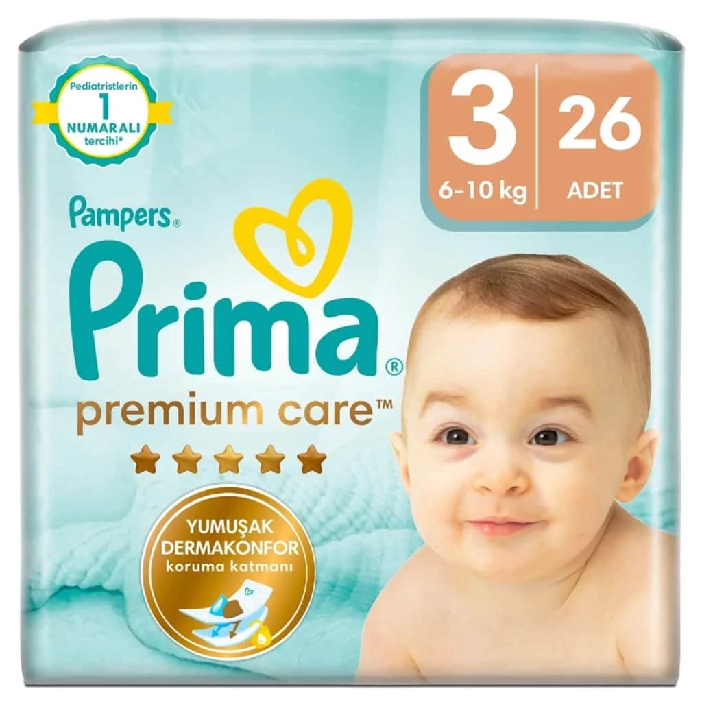 Памперсы Prima Baby Premium Care Размер 3 Миди 26 шт.