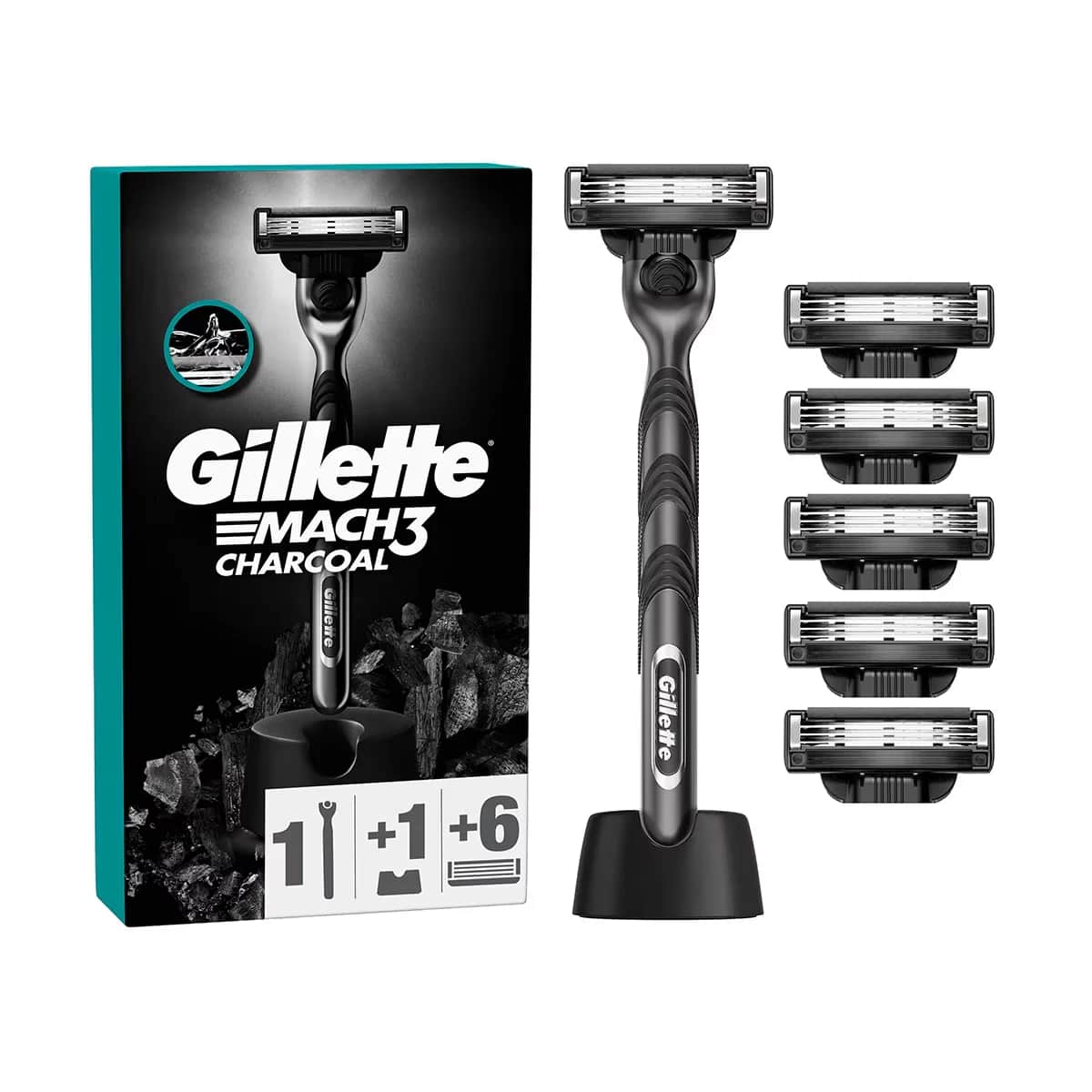 Бритва Gillette M3 с угольным покрытием + запасное лезвие