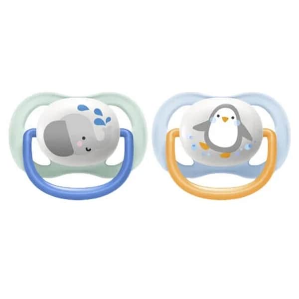 Соска Avent Ultra Air для новорожденных 0-6 месяцев - Успокаивающий синий