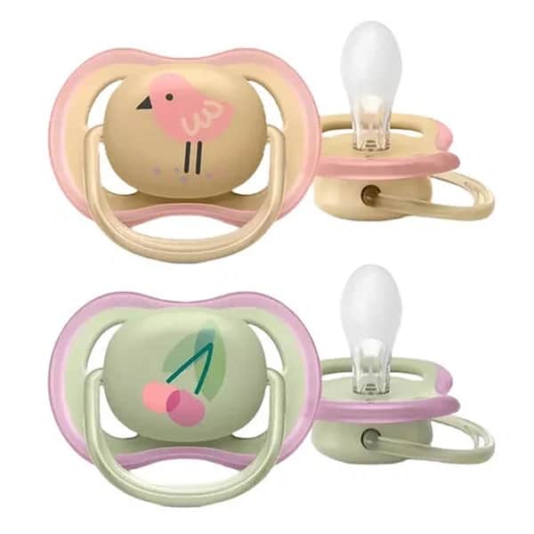 Соска Philips Avent Ultra Air 0-6 месяцев набор из 2 штук - розовая