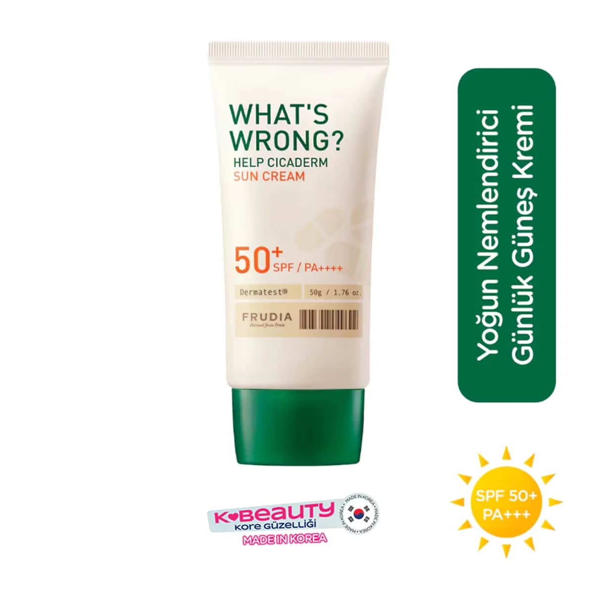Фрудия Крем для солнца What's Wrong Cicaderm SPF50 50 г