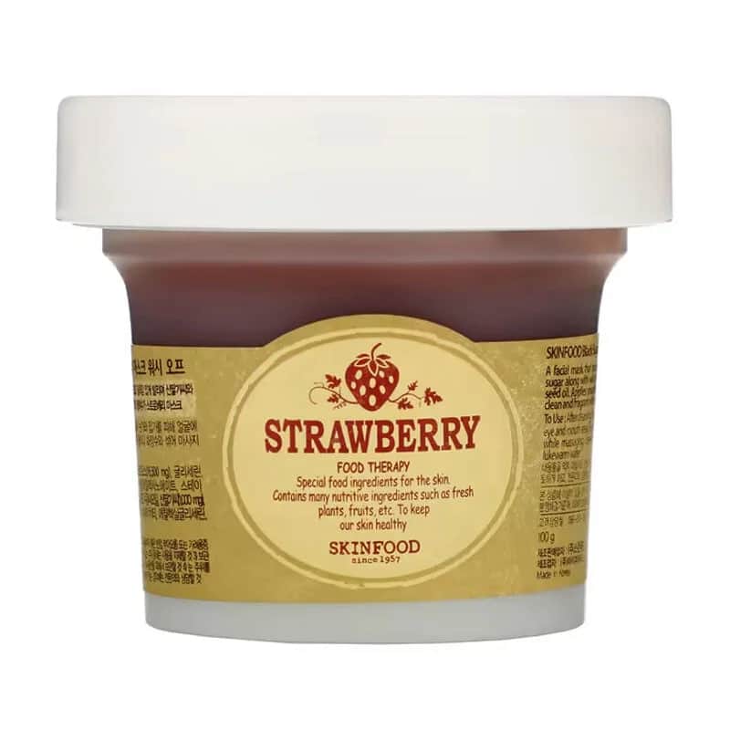 Маска для лица Skinfood Черный сахар многоразовая 100 г - Клубника