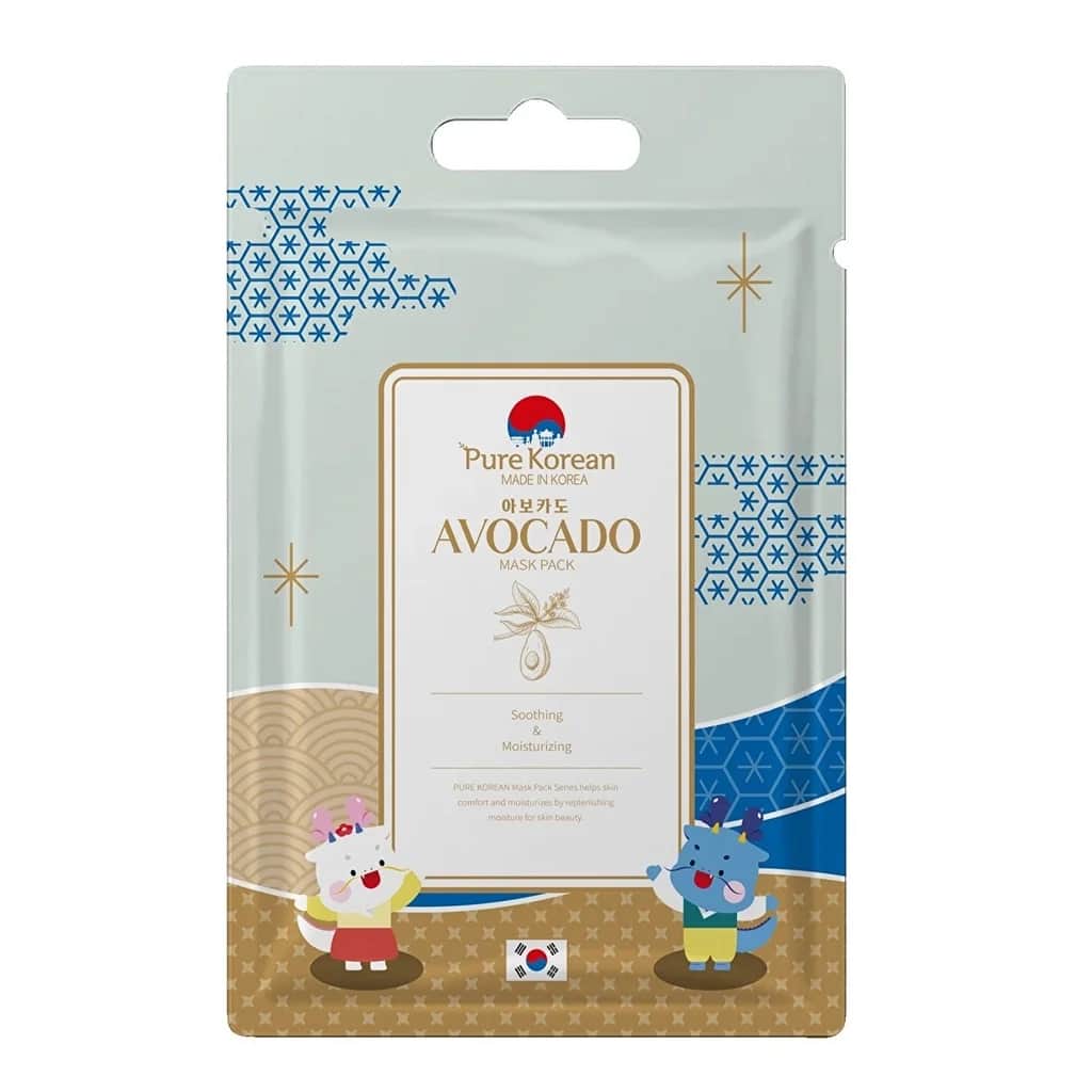 Маска для лица с авокадо из Кореи от Pure Korean