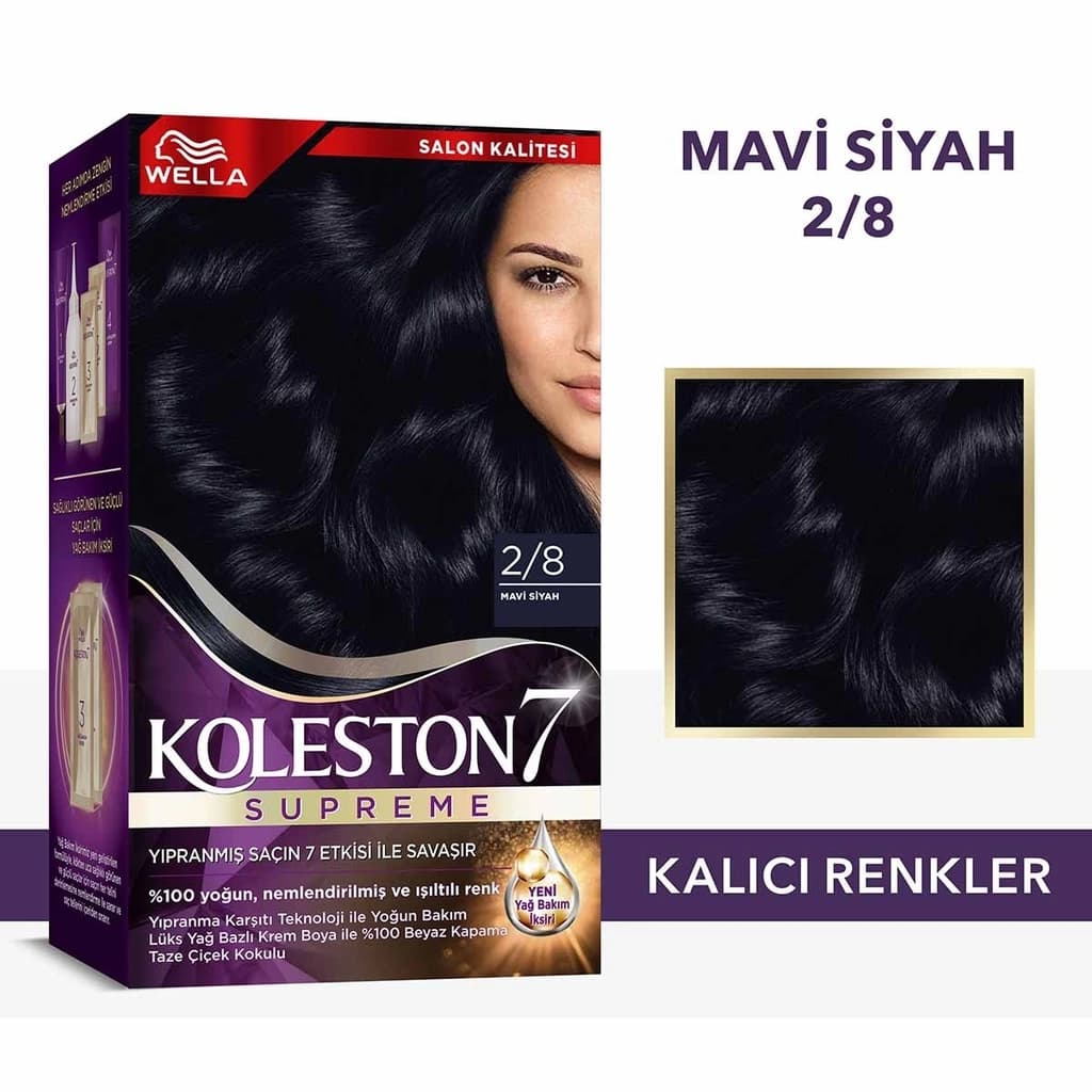 Wella Koleston صبغة شعر ويلا كولستون سوبريم 2/8 أزرق أسود