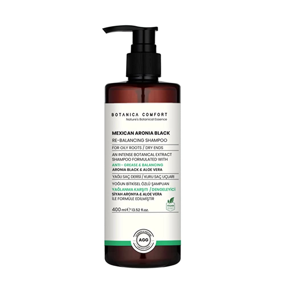 Botanica Comfort شامبو بوتانيكا كومفورت المكسيكي أرونيا بلاك لإعادة التوازن للشعر 400 مل