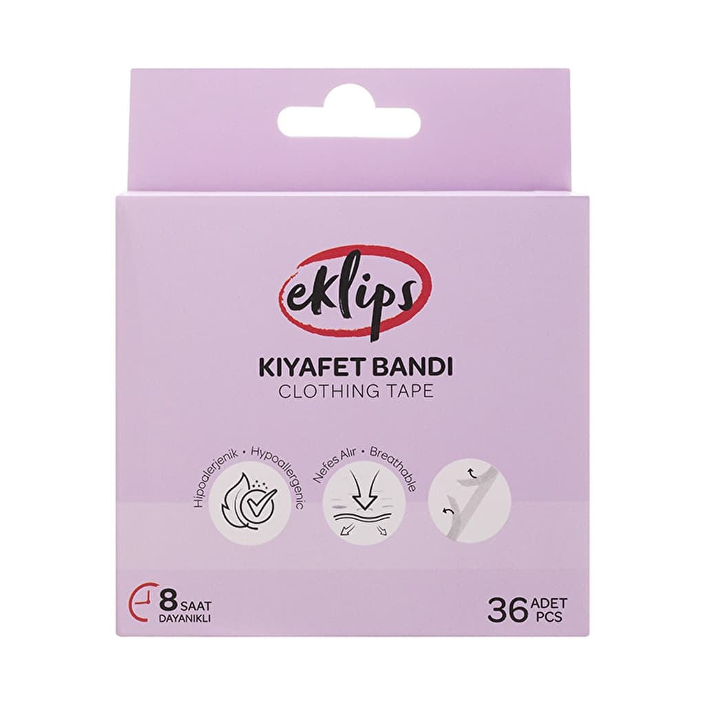 Eklips شريط تثبيت الملابس من إكلبس، 36 قطعة، عرض 10 سم، تثبيت قوي