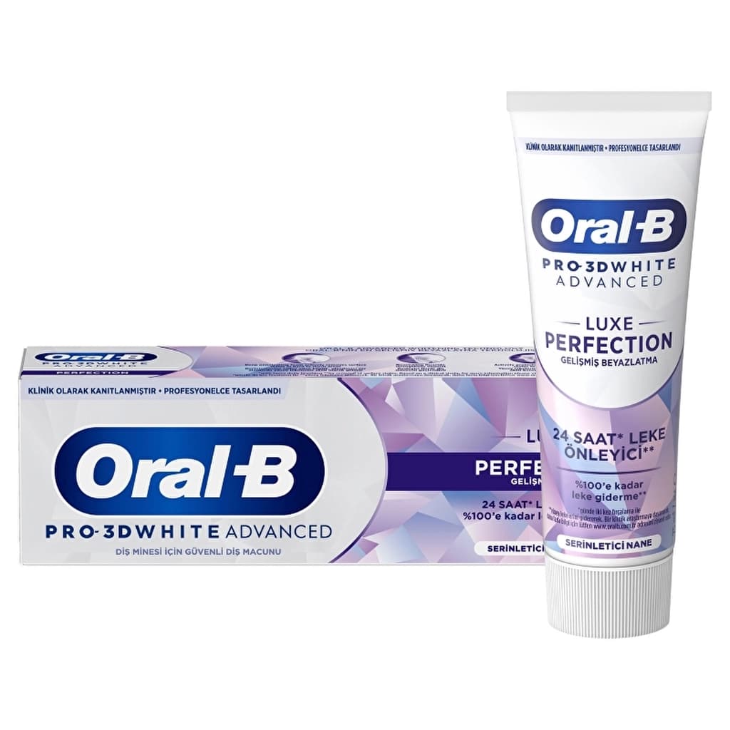 Oral-B معجون أسنان أورال-بي برو ثري دي وايت أدفانسد لوكس بيرفيكشن 75 مل