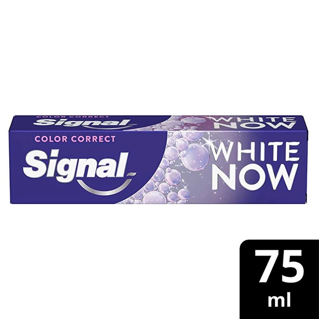 Signal معجون أسنان سيجنال وايت ناو كولور كوريكت لتبييض الأسنان يدوم طويلاً، 75 مل