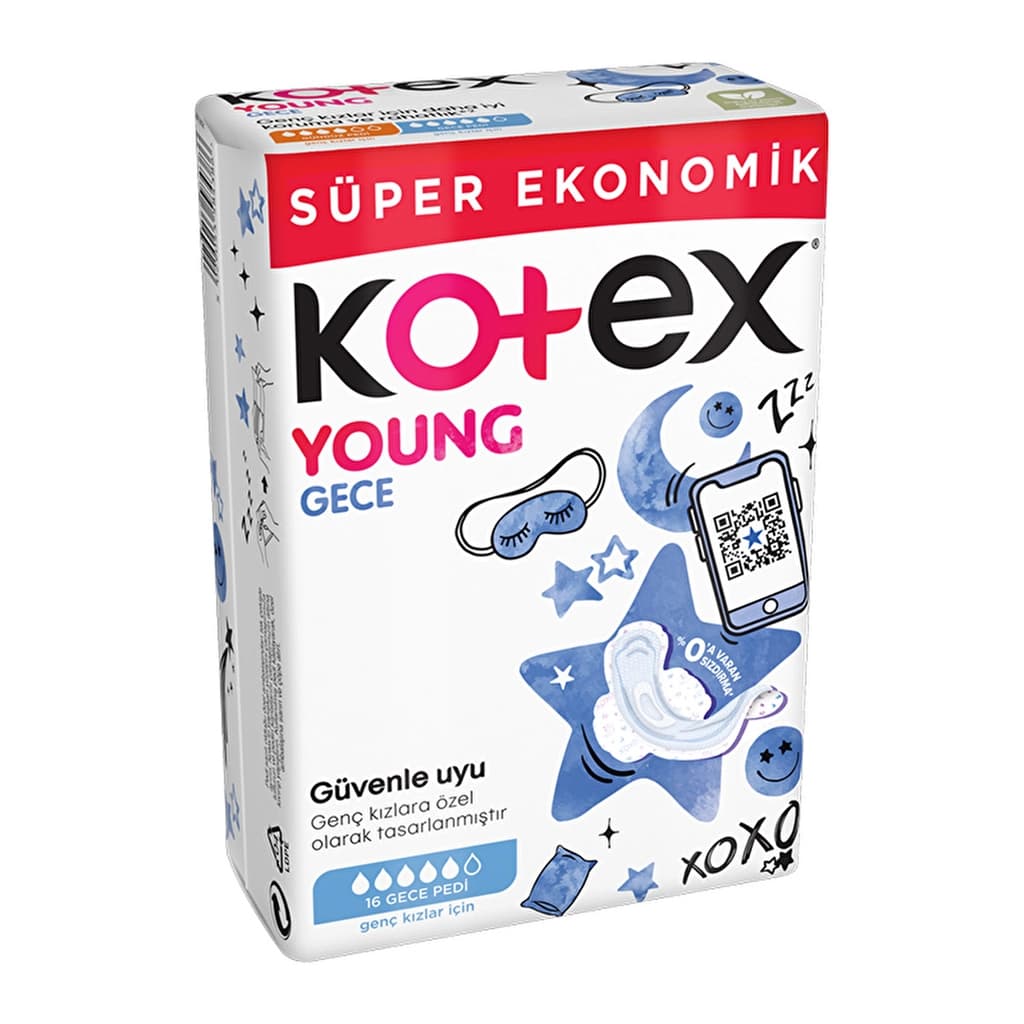Kotex فوط كوتكس الليلية للبنات فائقة الامتصاص ومريحة