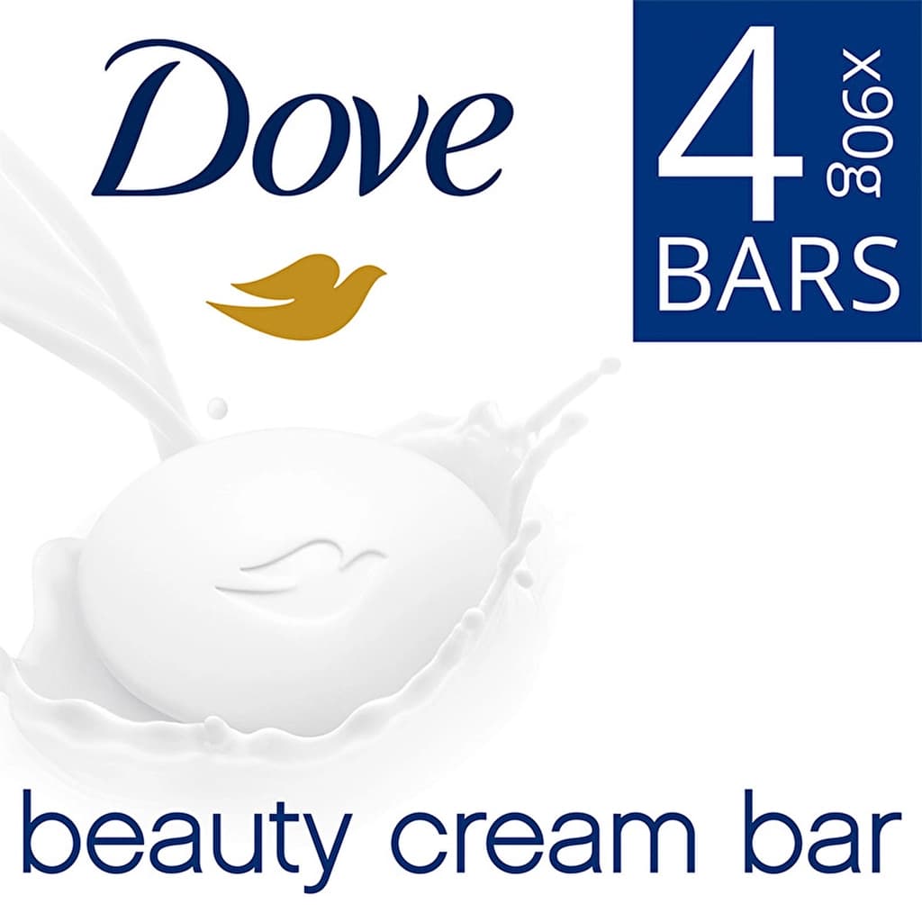 Dove صابون دوف بيوتي كريم الأصلي المرطب لبشرة ناعمة وملساء 4 × 90 جرام