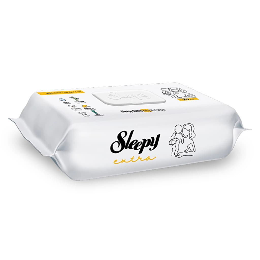 مناديل مبللة إضافية 70 قطعة من سليبي Sleepy