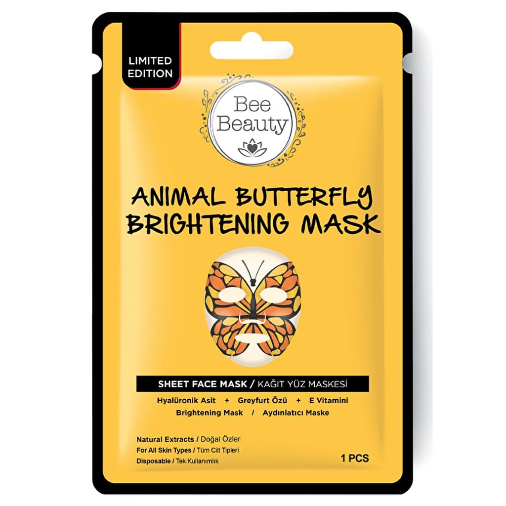 Bee Beauty قناع ورقي على شكل فراشة من بي بيوتي 25 جرام