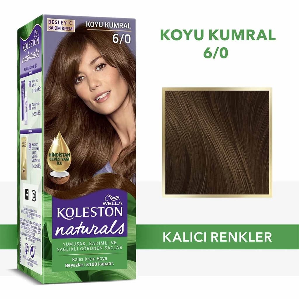 Wella Koleston صبغة شعر ويلا كولستون ناتشورالز 6/0 أشقر غامق