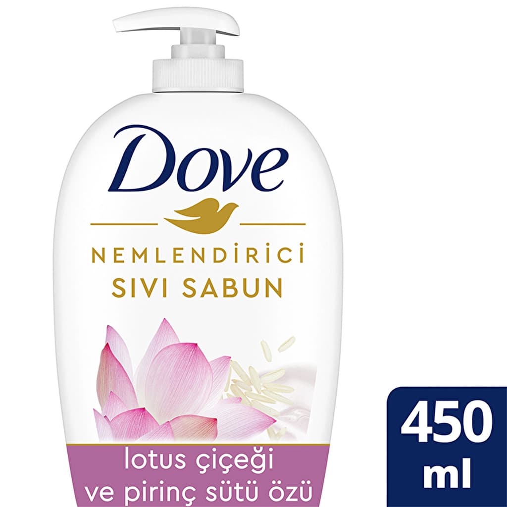 Dove صابون دوف السائل المرطب بخلاصة زهرة اللوتس وحليب الأرز 450 مل
