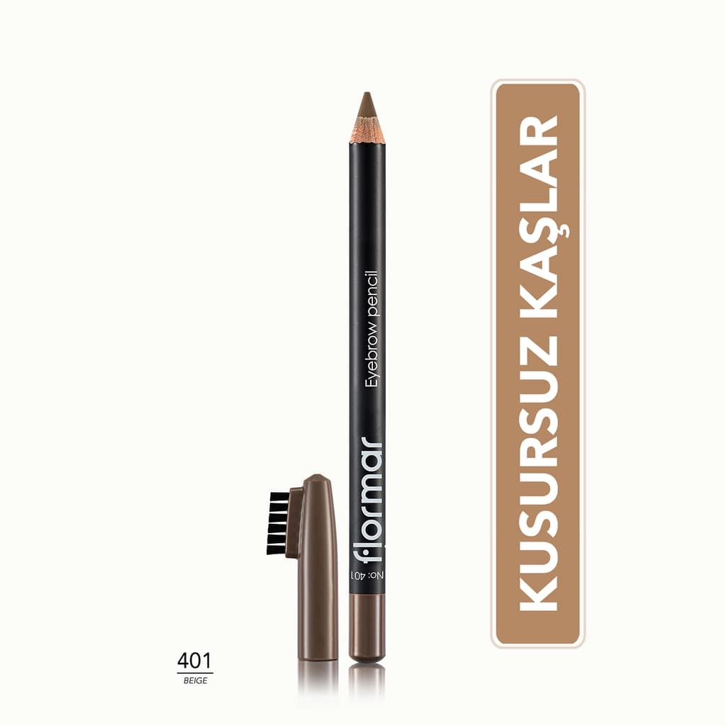 Flormar قلم حواجب فلورمار ناتشورال لوك بغطاء فرشاة ذو طرف ناعم 1.14 غرام بيج
