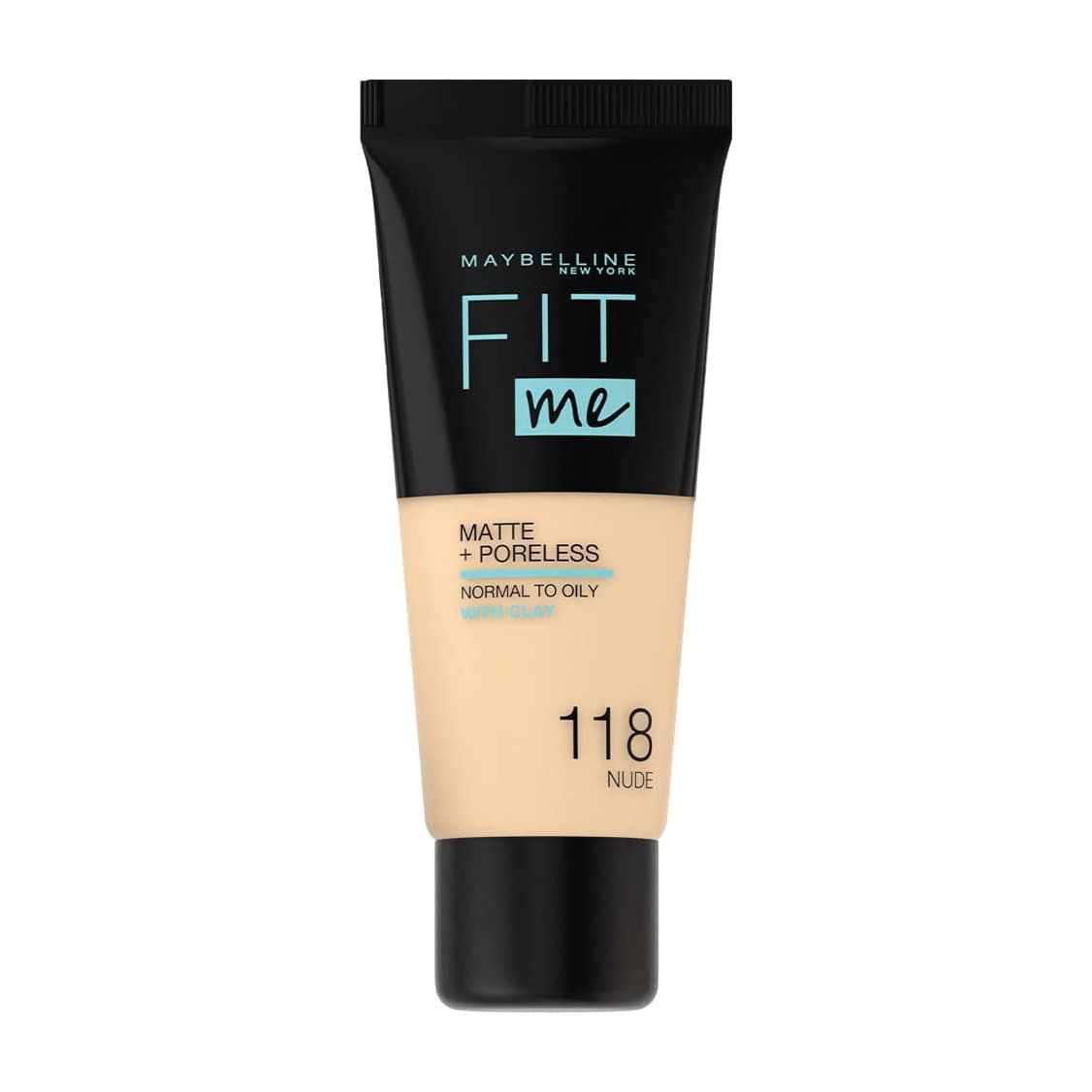 Maybelline كريم أساس فيت مي مات+بورليس من مايبيلين نيويورك، 118 بيج