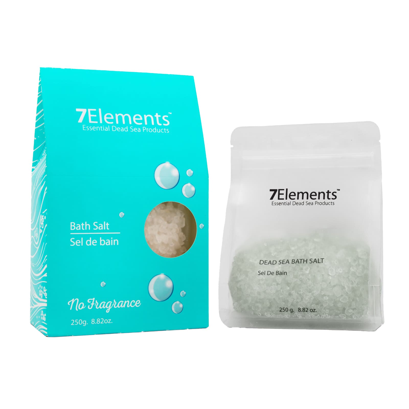 7 Elements ملح البحر الميت للاستحمام بدون عطر من 7 إليمنتس 250 جرام