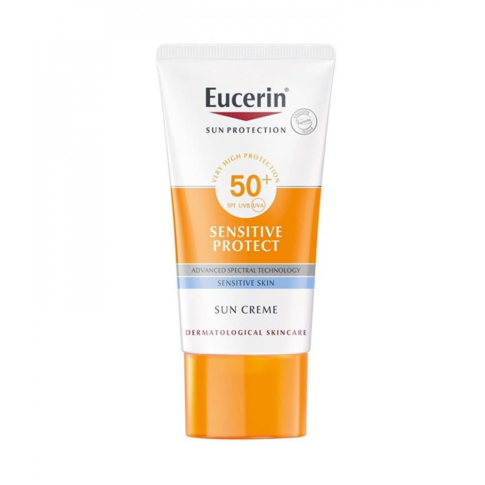 Eucerin كريم الحماية من الشمس للبشرة الحساسة SPF 50+ من يوسرين 50 مل