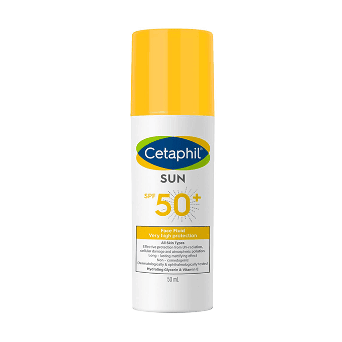 Cetaphil واقي شمس سائل للوجه بحماية 50 ملون من سيتافيل لايت ميديم 50 مل