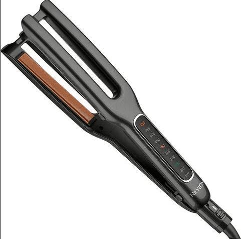 مكواة شعر ريفلون مع ألواح مزدوجة من السيراميك والنحاس 2204 Revlon