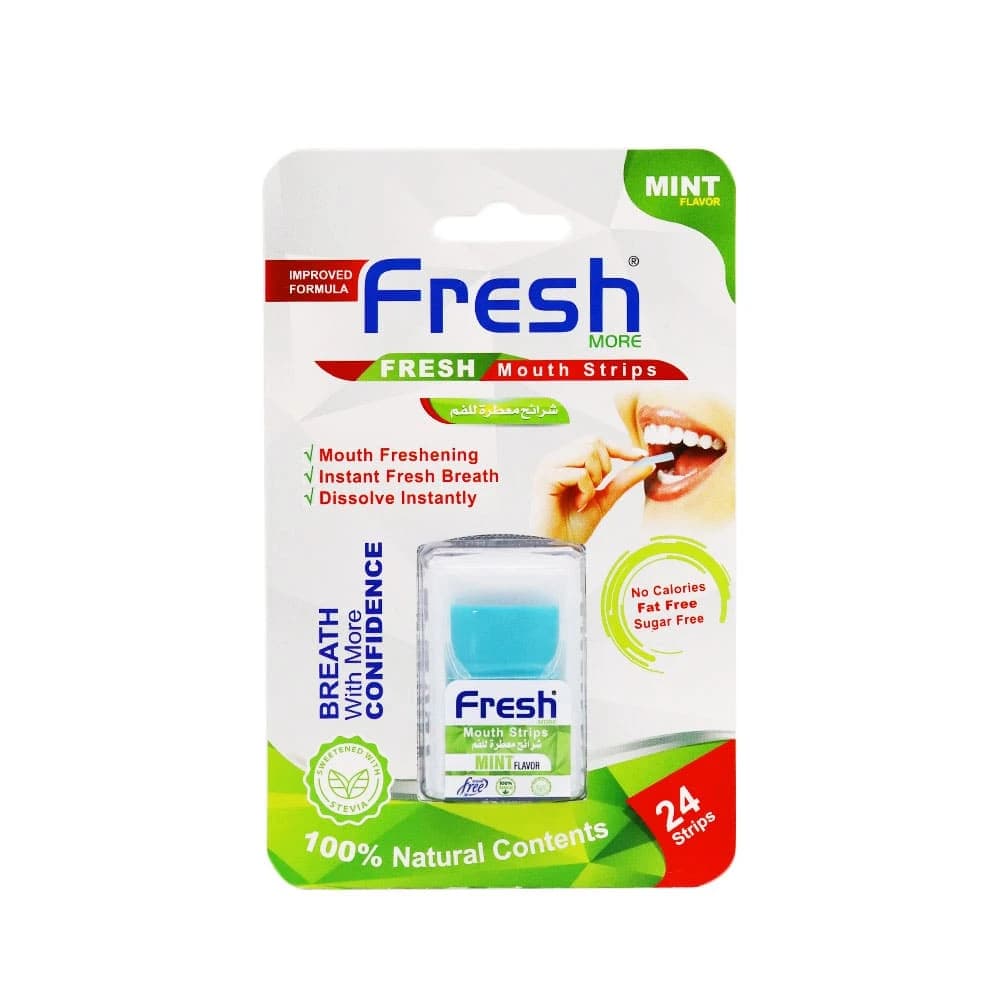 Fresh شرائح معطرة للفم  مور بنكهة النعناع  من فريش 24 شريحة