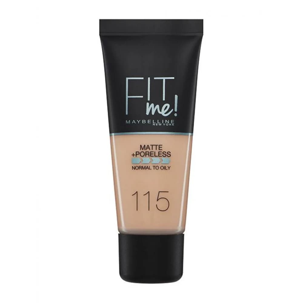 Maybelline كريم أساس فيت مي مات آند بور من مايبيلين نيويورك، رقم 115 عاجي