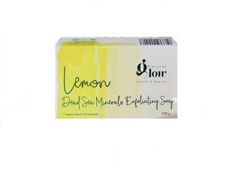 صابون مقشر بمعادن البحر الميت بالليمون 100 جرام من ناتشرال جلو Natural Glow