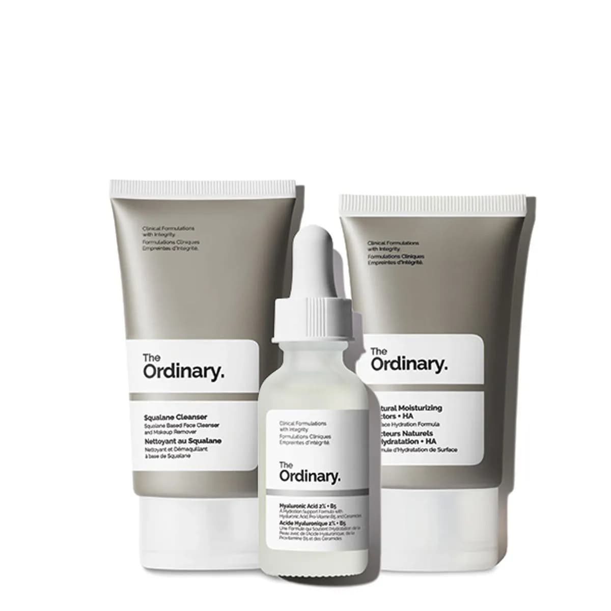The Ordinary المجموعة اليومية للعناية بالبشرة سيروم +كريم +منظف من ذا اورديناري
