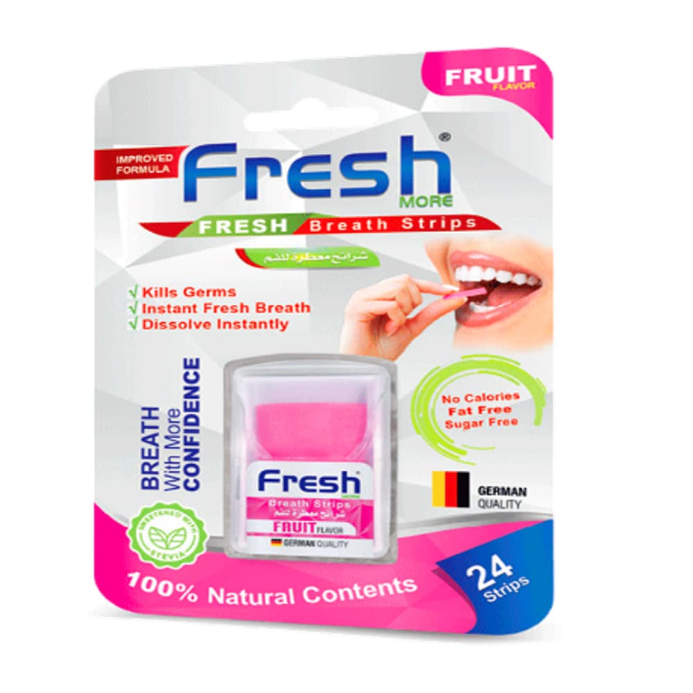 Fresh شرائح معطرة للفم  مور بنكهة الفروت من فريش 24 شريحة