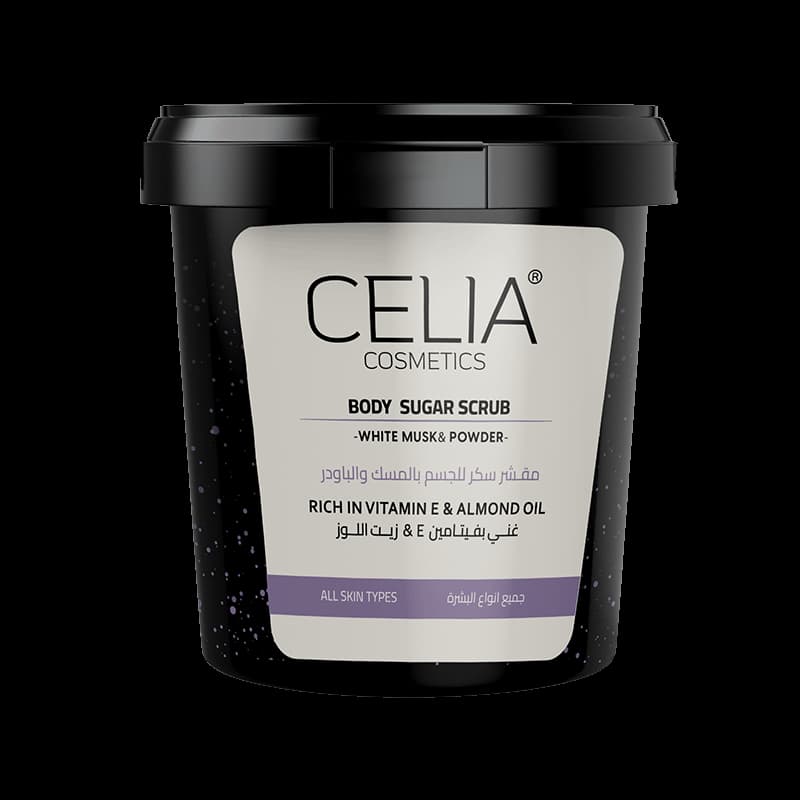 Celia مقشر سكر للجسم بالمسك والباودر من سيليا 600 جرام