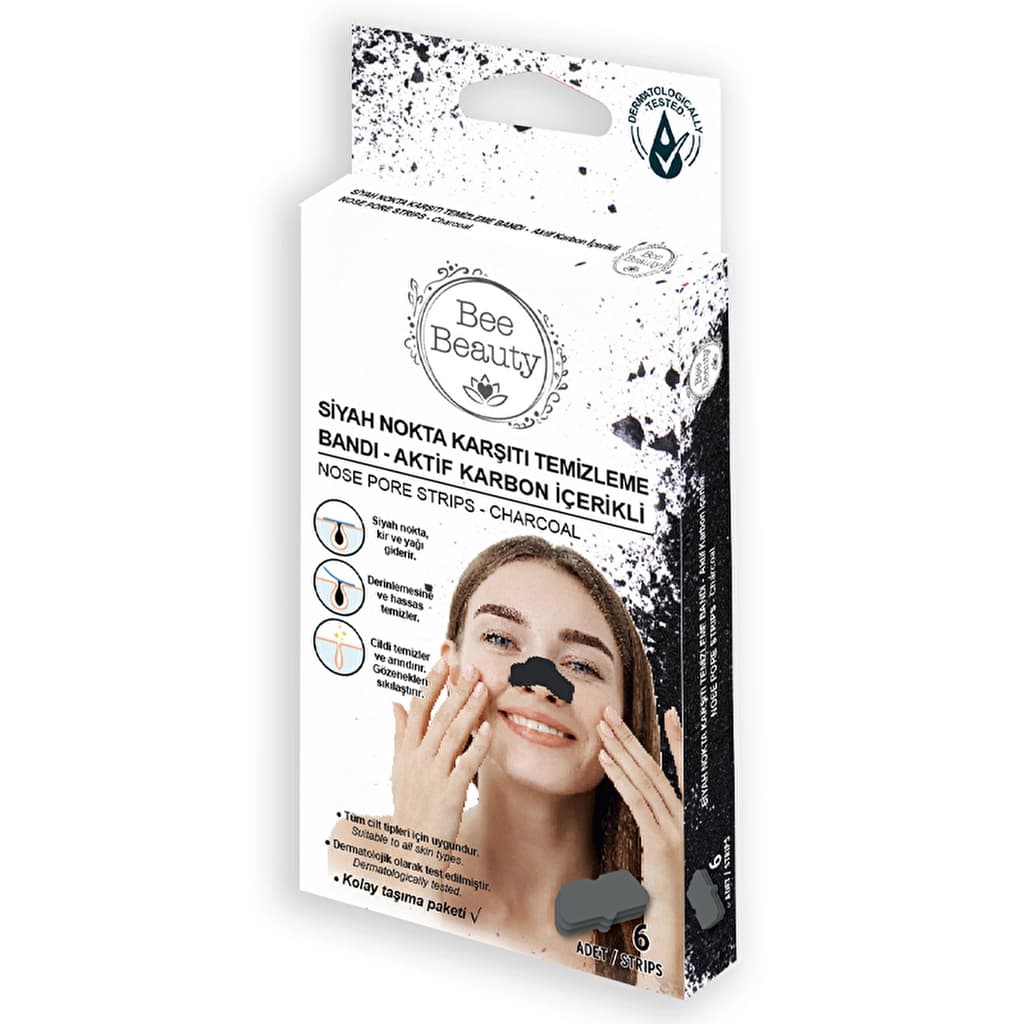 Bee Beauty شريط الفحم النشط للرؤوس السوداء - تنظيف عميق