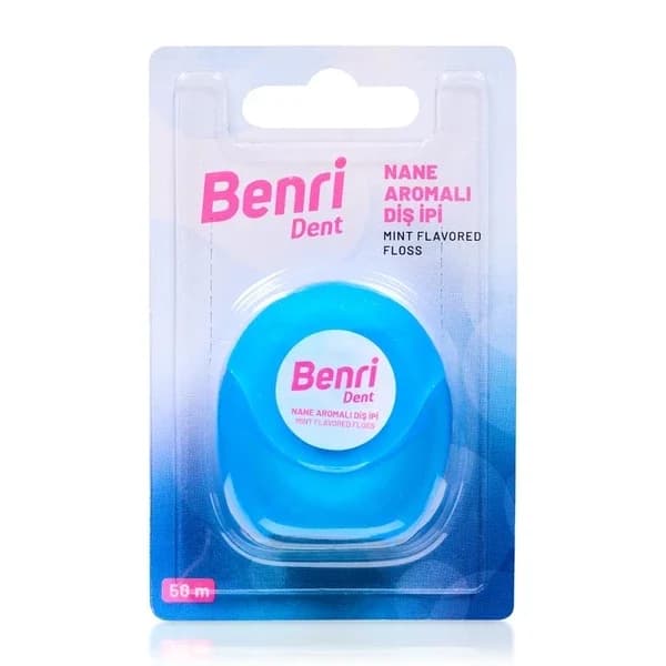 Benri Dent خيط تنظيف الأسنان بنري دنت ٥٠ متر أداة فعالة لإزالة البلاك