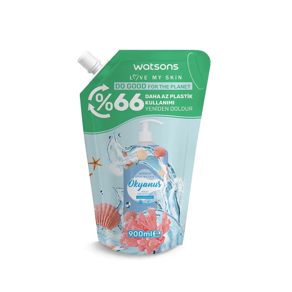 Watsons جل الاستحمام الكريمي واتسونز أوشن ريفيل 900 مل