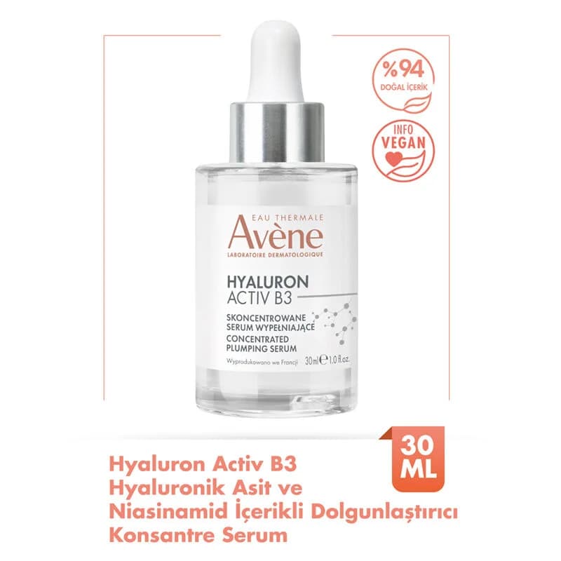 سيروم مركز بلاس ب3 بتركيز الهيالورونيك 30 مل من او ثيرمال Eau Thermale Avene