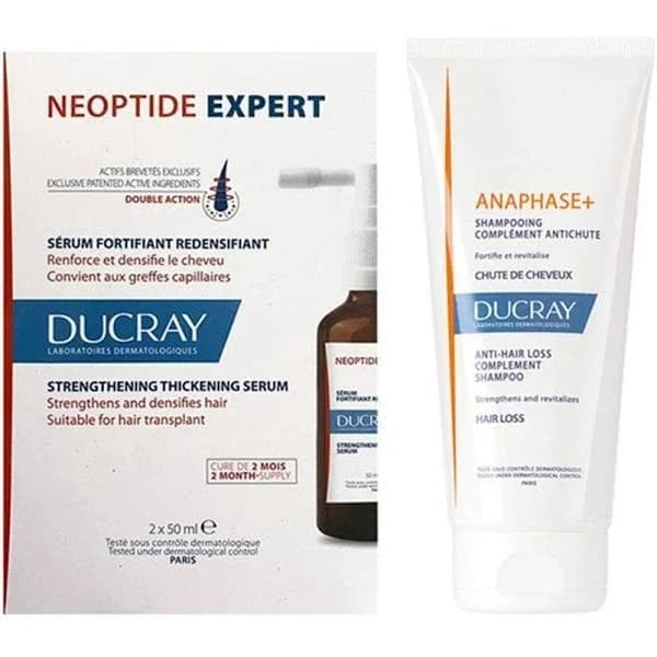 Ducray سيروم دوكراي نيوبتيد الخبير 50 ​​مل × 2 + شامبو دوكراي أنافاز 100 مل