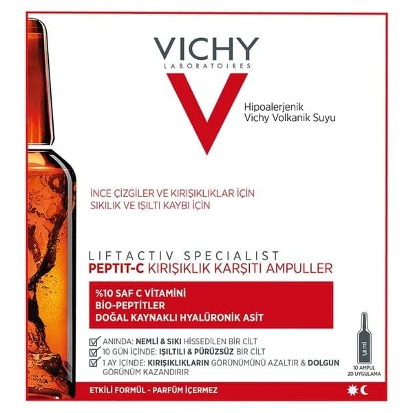 Vichy أمبولات فيشي ليفت أكتيف ببتيد-سي المضادة للتجاعيد، 10 × 1.8 مل