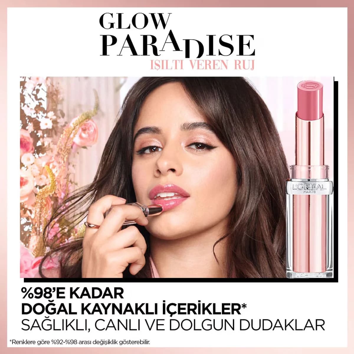L'Oreal Paris أحمر شفاه لوريال باريس جلو بارادايس بالم إن ليبستيك شاينينج 642 بيج إيدن